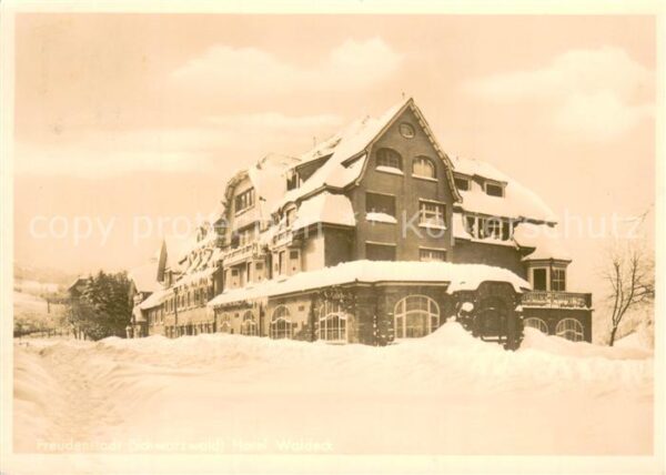 Freudenstadt Hotel Waldeck Aussenansicht Schnee Winter