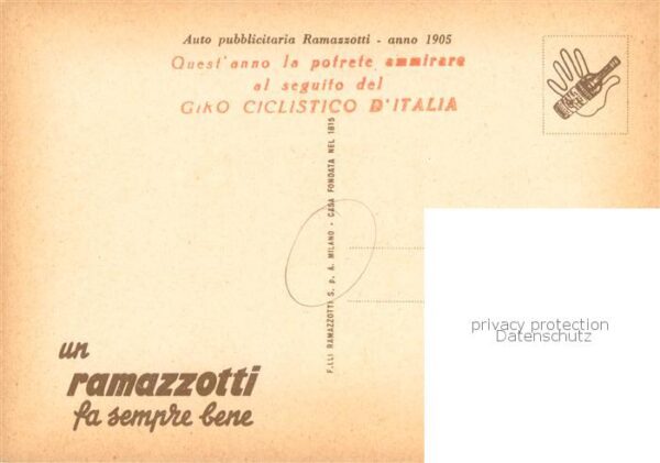 Milano Auto pubblicitaria Ramazzottivon 1905 – Bild 2