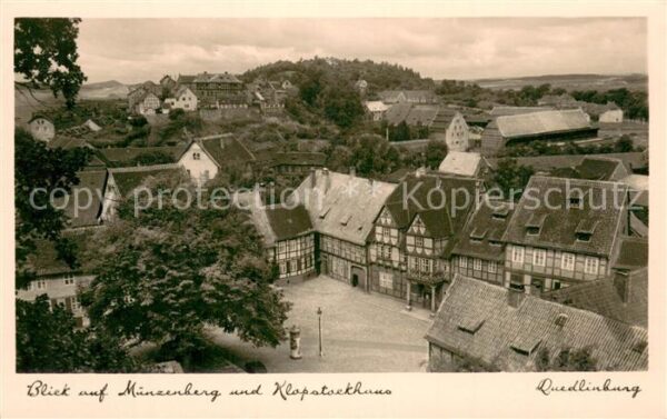 Quedlinburg Muenzenberg u. Klostockhaus Fachwerkhaeuser