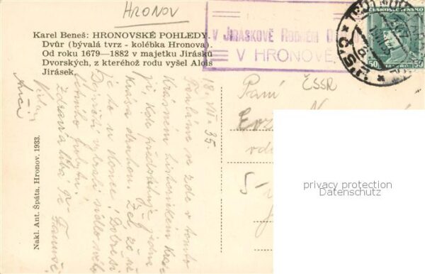 Hronov Hronow CZ Dvur Zeichnung-Haus Aussenansicht – Bild 2