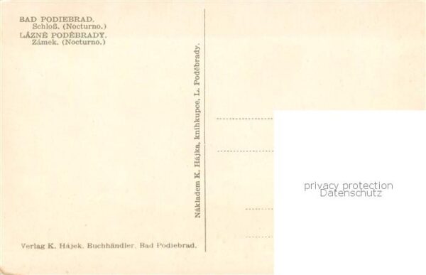 Bad Podiebrad Podebrady CZ Schloss Nocturno Kuenstlerkate – Bild 2