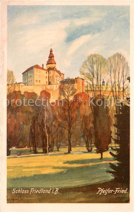 Boehmen Tschechien Schloss Friedland Kuenstlerkate J. Pfeifer
