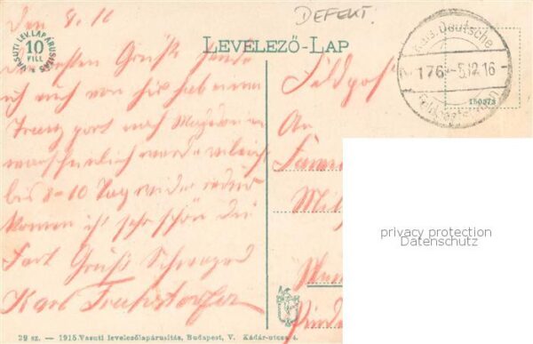 Szabadka Serbia Szt. Istvan ter Strassenbahn Feldpost – Bild 2