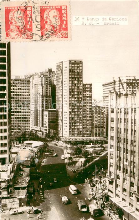 Largo da Carioca Rio de Janeiro Brazil Teilansicht Verkehr