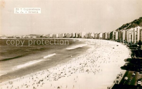 Copacabana Rio de Janeirio Brazil Strand-Totslansicht Panorama