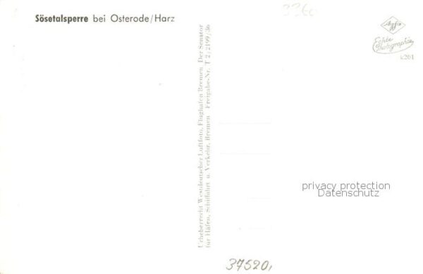 Osterode Harz Fliegeraufnahme Soesetalsperre – Bild 2