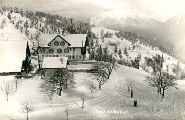 Bludenz Vorarlberg Gasthof Schillerkopf Aussenansicht Winter-Schnee