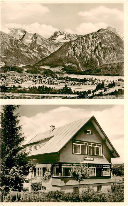 Oberstdorf Gesamtansicht-Ferne m. LAndhaus Opitz Aussenansicht