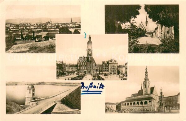 Prossnitz Prostejov CZ Teilansichten m.. Marktplatz u. Sperre