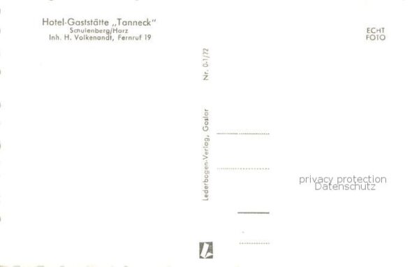 Schulenberg Oberharz Hotel-Gaststaette Tanneck Aussenansicht – Bild 2