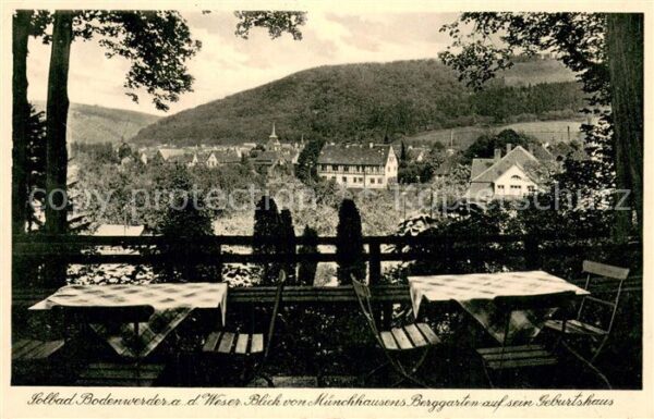 Bodenwerder Blick v. Muenchhausens Berggarten a. sein Geburtshaus