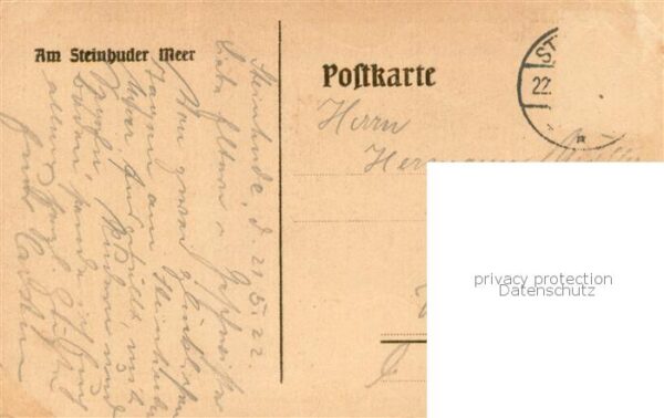 Steinhuder Meer Wunstorf Bootsanlegestelle Kuenstlerkarte K. Bewig – Bild 2