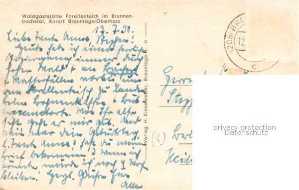 Braunlage Waldgaststaette Forellenteich i. Brunnenbachstal – Bild 2