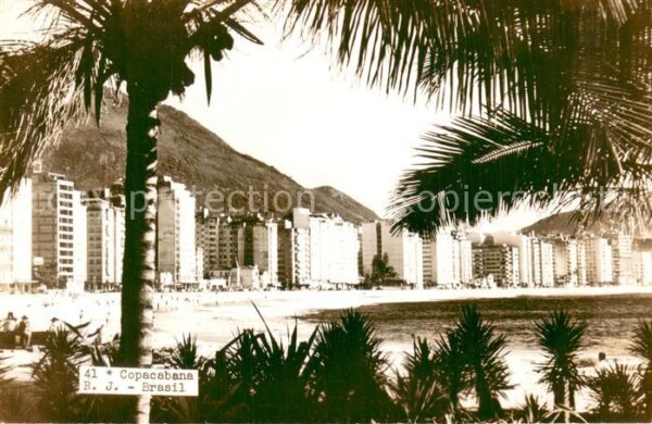 Copacabana Rio de Janeirio Brazil Strand-Ansicht Hotels