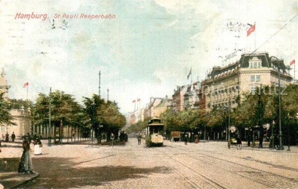 Hamburg St. Pauli Reeperbahn Strassenbahn