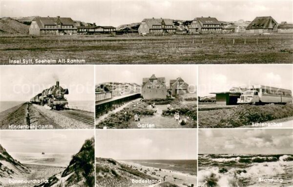 Rantum Sylt Seeheim Alt-Rantum Hindenburgdamm-Lokomotive Duenen Garten Badestran
