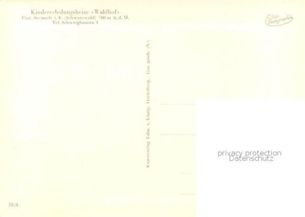 Steinach Baden Kindererholungsheim Waldhof Aussenansicht – Bild 2