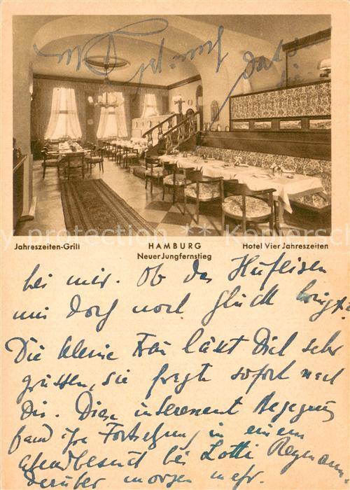 Hamburg Neuer-Jungfernstieg Hotel-Vier-Jahreszeiten Jahreszeiten-Grill Restauran