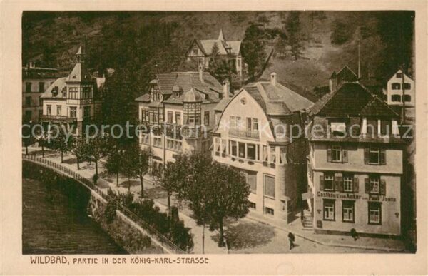 Wildbad Schwarzwald Partie in der Koenig Karl Strasse