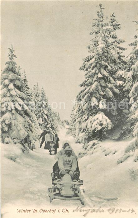 Oberhof Thueringen Winteridyll Schlittenfahrt