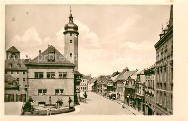 Weida  Thueringen Markt mit Rathaus