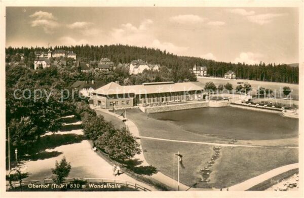 Oberhof Thueringen Fliegeraufnahme mit Wandelhalle
