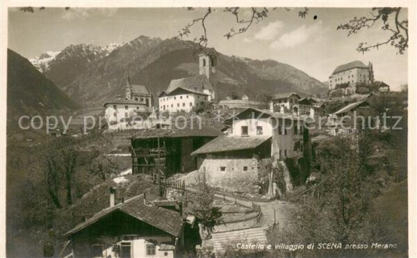 Scena Schenna Merano IT Castello e villaggio di Scena