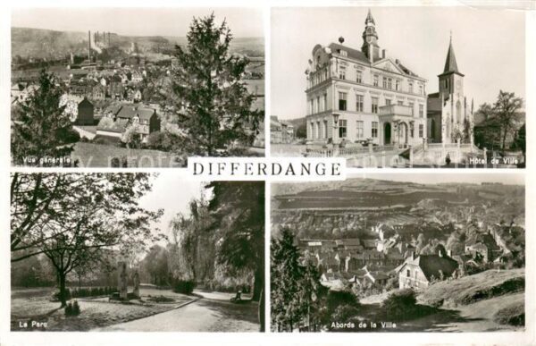 Differdange Luxembourg Vue Generale Hôtel de Ville Parc