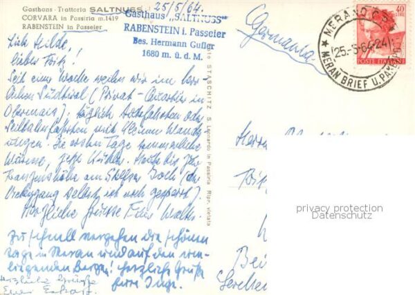 Rabenstein Passeier Gasthaus Trattoria Saltnuss – Bild 2