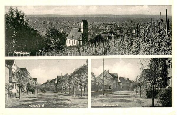 Haltingen Panorama mit Kirche Kolonie B