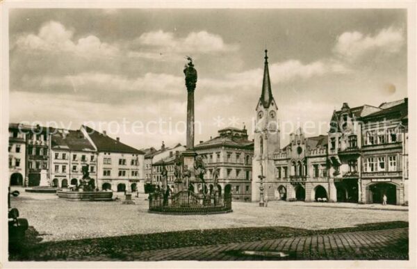 Trautenau Trutnov CZ Ringplatz Brunnen Denkmal