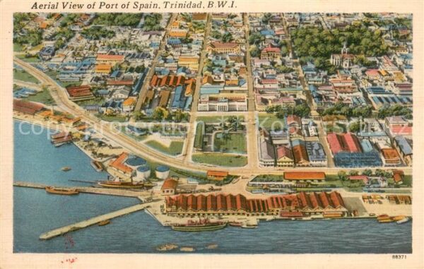 Port of Spain Aerial view Illustration