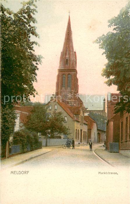 Meldorf Marktstrasse Blick zur Kirche