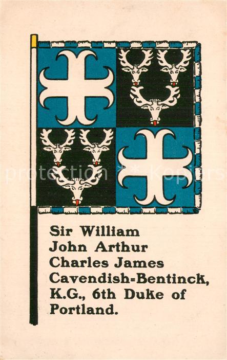 Portland  UK Flag Sir William John Arthur Charles James Cavendish Bentinck K. G.