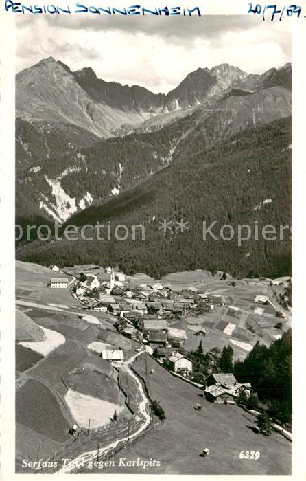 Serfaus Tirol Fliegeraufnahme mit Karlspitz
