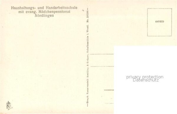 Noerdlingen Haushaltungs und Handarbeitsschule Ev Maedchenpensionat Hausarbeit G – Bild 2