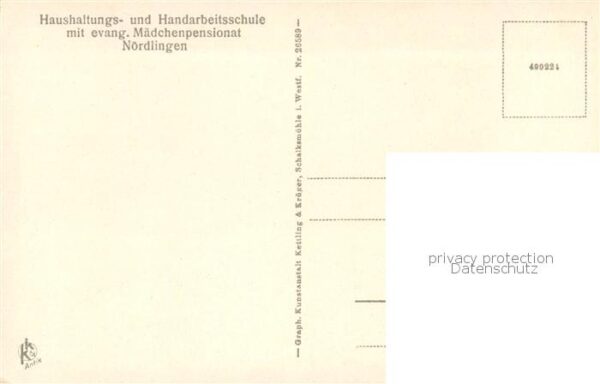 Noerdlingen Haushaltungs und Handarbeitsschule Ev Maedchenpensionat Haustoechter – Bild 2