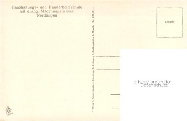 Noerdlingen Haushaltungs und Handarbeitsschule Ev Maedchenpensionat Kinder Schla – Bild 2