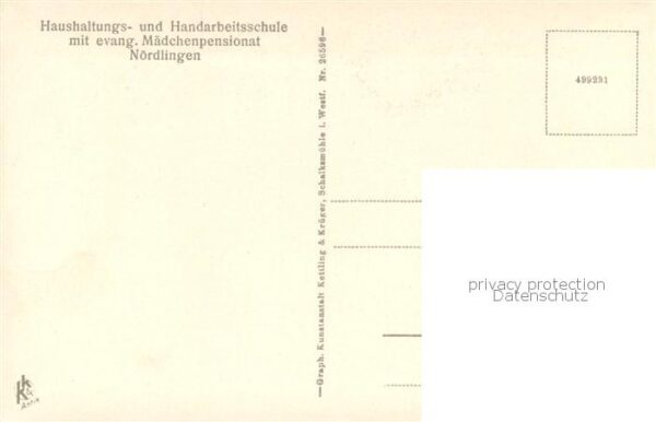 Noerdlingen Haushaltungs und Handarbeitsschule Ev Maedchenpensionat Auf der Spie – Bild 2