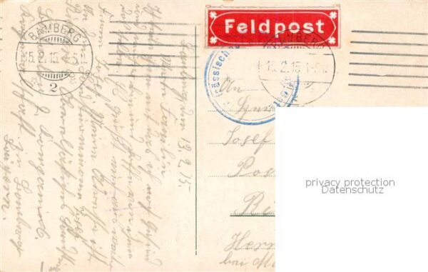 Bamberg Wilhelmsplatz mit Oberpostdirektion Feldpost – Bild 2