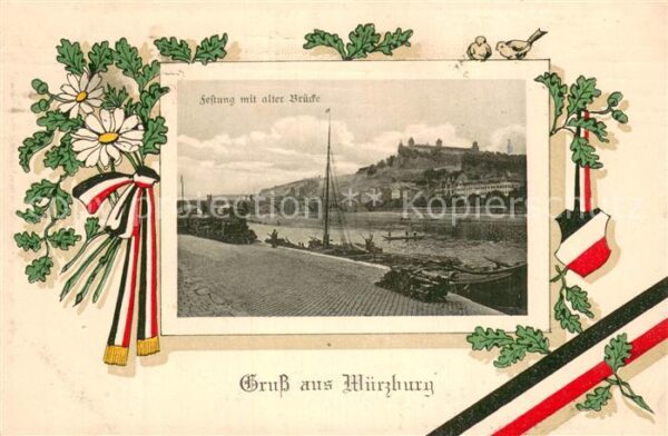 Wuerzburg Festung mit alter Bruecke