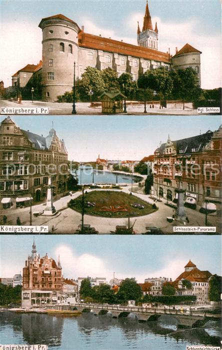 Koenigsberg  Ostpreussen Kaliningrad RU Kgl Schloss Schlossteich Panorama Teilan