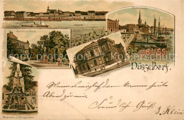 Duesseldorf Barnelius Platz Theater Brunnen Koenigsallee Rheinwerft