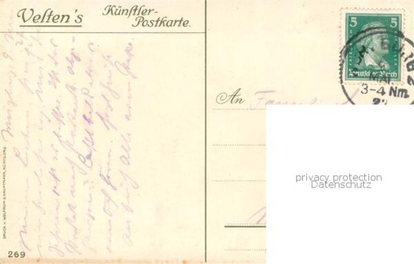 Wuerzburg Marienberg Schloss Kuenstlerkarte – Bild 2