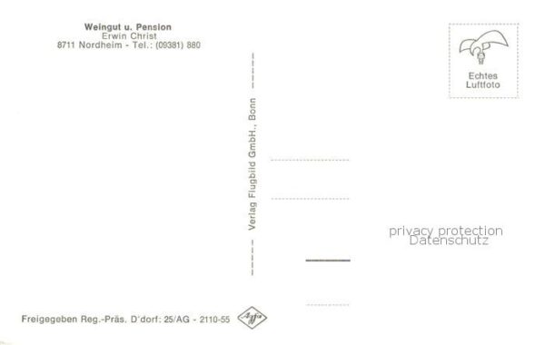 Nordheim Heilbronn Weingut Pension Erwin Christ Fliegeraufnahme – Bild 2