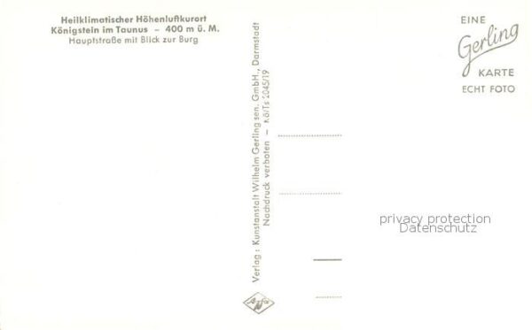 Koenigstein  Taunus Hauptstrasse mit Blick zur Burg – Bild 2