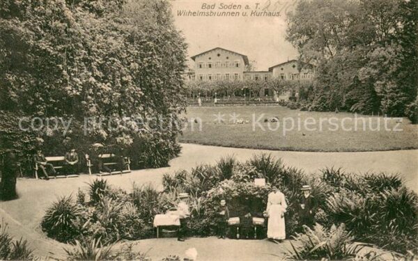 Bad Soden  Taunus Wilhelmsbrunnen und Kurhaus Parkanlagen
