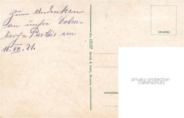 Collm Oschatz Ortsansicht mit Kirche und Collmberg – Bild 2