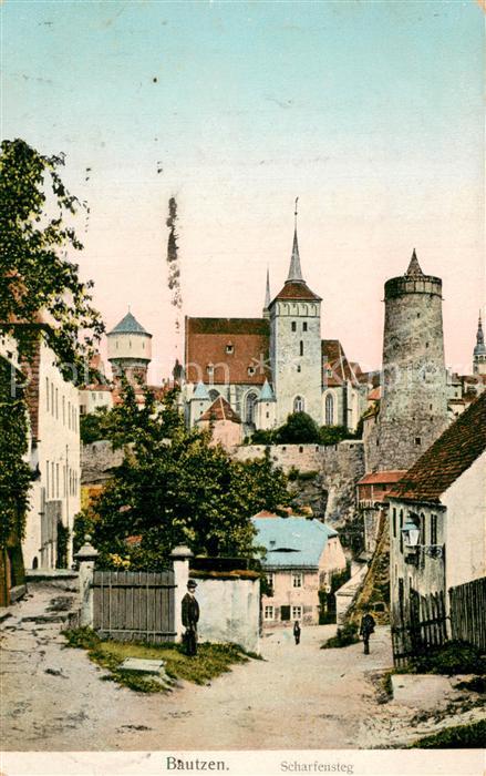 Bautzen Scharfensteg Altstadt Turm Kirche