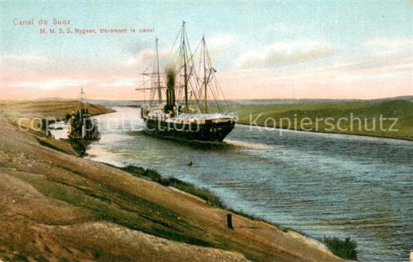 Suez Canal de Egypt M.M.S.S. Nygeer traversant le canal